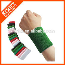 2015 Mens wholesale colorful sport terry cotton custom wrist sweatbands